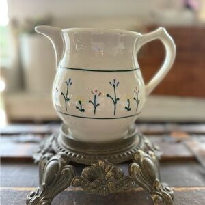 Floral Hartstone Ceramic Pitcher